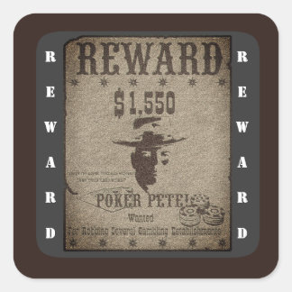 Sticker Carré Poster de l'Ouest récompensé