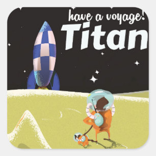 Sticker Carré Poster de voyage Titan