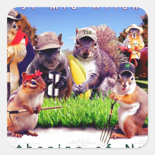 Sticker Carré Poster du BST (Devant)