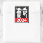 Sticker Carré Poster Harris Walz 2024 (Sac)
