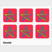 Sticker Carré Poster Magique Pentacle (Feuille)