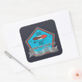 Sticker Carré Poster Stand Up Paddle (Enveloppe)
