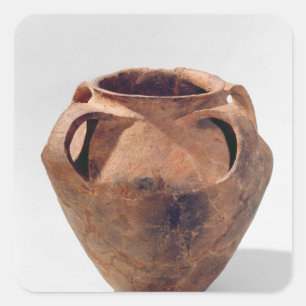 Sticker Carré Pot biconique armoricain avec quatre poignées