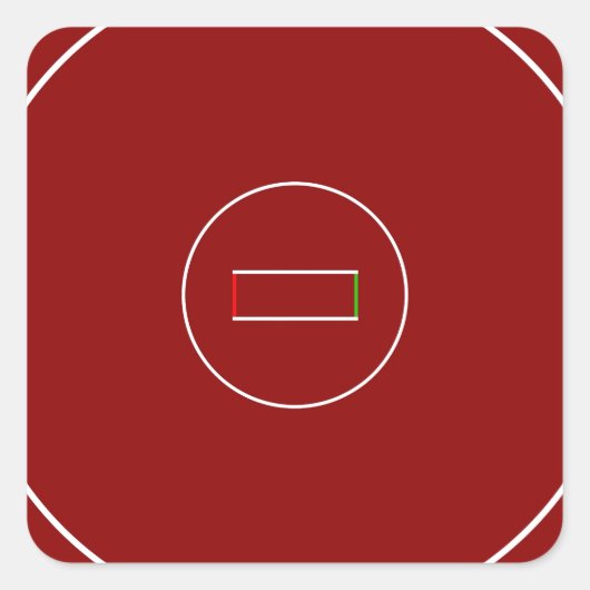 Sticker Carré Pot de lutte (Devant)