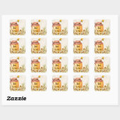 Sticker Carré Pot de miel Bee kind (Feuille)