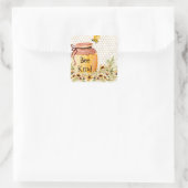 Sticker Carré Pot de miel Bee kind (Sac)