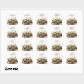 Sticker Carré Pot de parti de concours de soupe rustique aquarel (Feuille)
