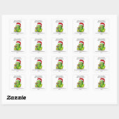 Sticker Carré Pot de pickles à l'aneth pour les Fêtes (Feuille)