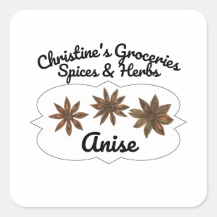 Sticker Carré Pot épice anis.