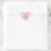 Sticker Carré Potion d'amour. Coeur rose aquarelle. Saint Valent (Sac)