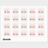 Sticker Carré Potion Pastel (Feuille)