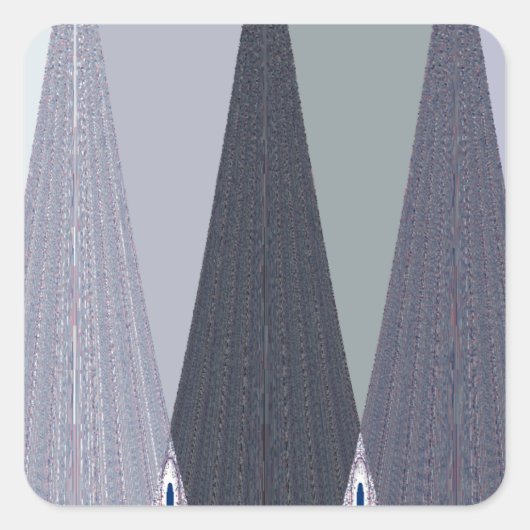 Sticker Carré Pots Chevron Gris Cendré Imprimer (Devant)