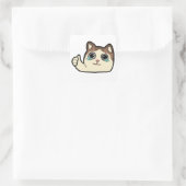 Sticker Carré pouce vers le haut en pleurant chat (Sac)