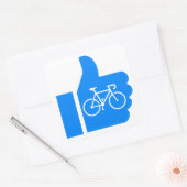 Sticker Carré Pouces vers le haut Cyclisme (Enveloppe)