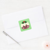 Sticker Carré Pouding de Noël 1 (Enveloppe)