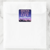 Sticker Carré Poules à la fête de la ville (Sac)