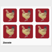 Sticker Carré Poulet 2012 (Feuille)
