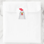 Sticker Carré Poulet blanc mignon / Coq (Sac)