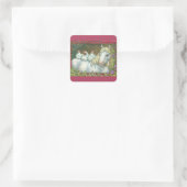 STICKER CARRÉ POULET DANS LA PLAQUE STABLE, BÂTIMENTS DE CHEVAL. (Sac)