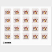 Sticker Carré Poulet de cuisine (Feuille)