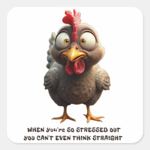 Sticker Carré Poulet effilé