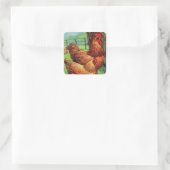 Sticker Carré Poulet vintage Orpington (Sac)
