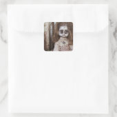 Sticker Carré Poupée d'Halloween (Sac)