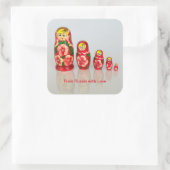 Sticker Carré Poupées de Matryoshka (Sac)