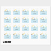 Sticker Carré pour Baby shower pour bébé et maman  (Feuille)