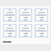 Sticker Carré Pour des leçons d'incroyable (Feuille)