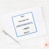 Sticker Carré Pour des leçons d'incroyable (Enveloppe)