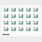 Sticker Carré pour enfants (Feuille)