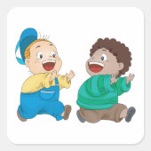 Sticker Carré pour enfants (Devant)