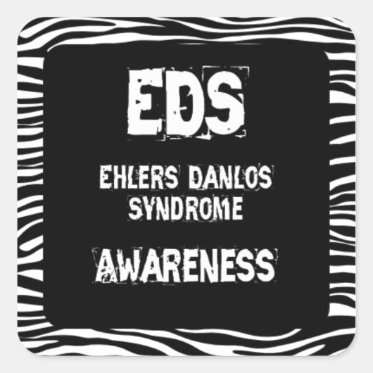 Sticker Carré pour impression EDS Awareness Zebra (Devant)