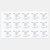 Sticker Carré pour la conservation de l'eau des se (Feuille)