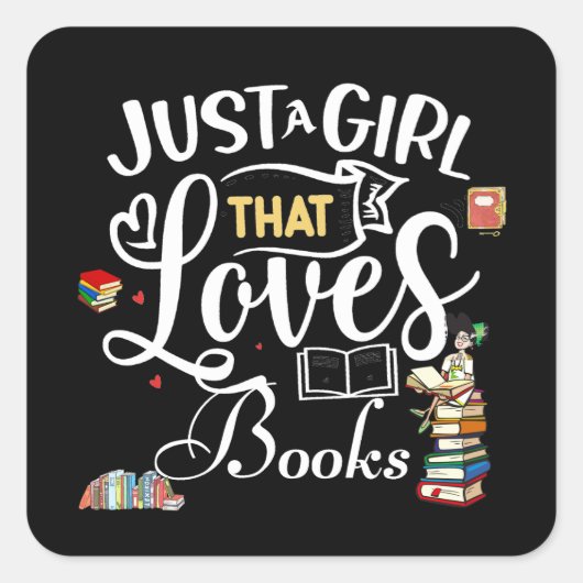Sticker Carré Pour la joie de la lecture (Devant)