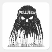 Sticker Carré pour nuage de pollution (Devant)