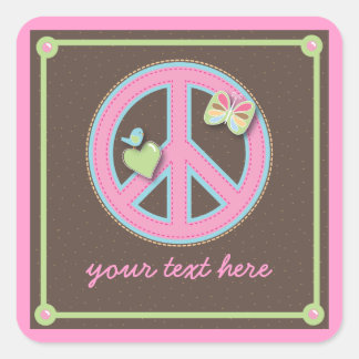 Sticker Carré pour petits signes de paix