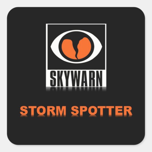 Sticker Carré pour Spotter Storm SKYWARN (Devant)