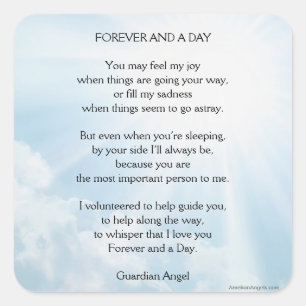 Sticker Carré Pour toujours et pour un jour