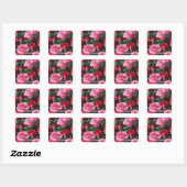 Sticker Carré Pour une Soeur spéciale Roses Roses Roses Rouge (Feuille)