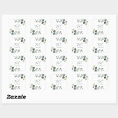 Sticker Carré Pousses de feuillage aquarelle d'eucalyptus PixDez (Feuille)