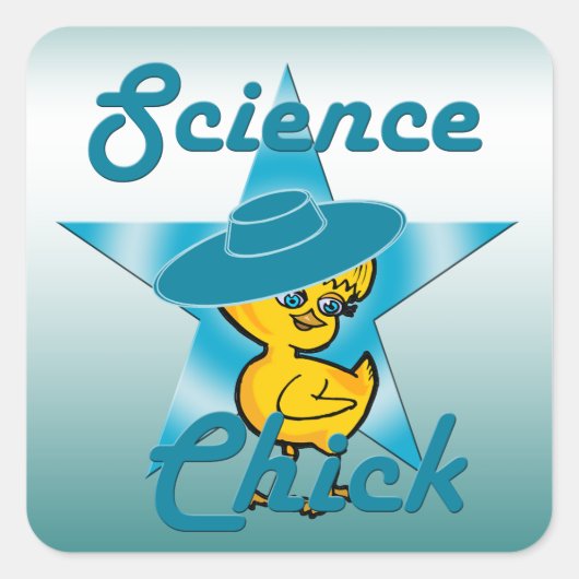 Sticker Carré Poussin #7 de la Science (Devant)