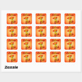 Sticker Carré Poussin luthérien #5 (Feuille)