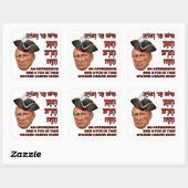 Sticker Carré Poutine le Mal Haman - Purim Satire Slava Ukraini (Feuille)