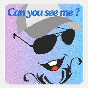 Sticker Carré Pouvez-Vous Me Voir ?