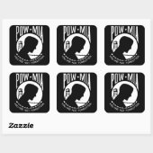 Sticker Carré Pow MIA : Vous N'Êtes Pas Oublié ! (Feuille)