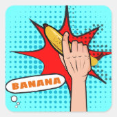Sticker Carré Power Banana (Devant)