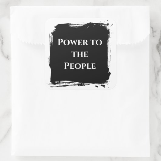 Sticker Carré Power to the People t shirt political statement (Sac)