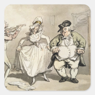 Sticker Carré Pratique privée avant la balle, de 'Scène